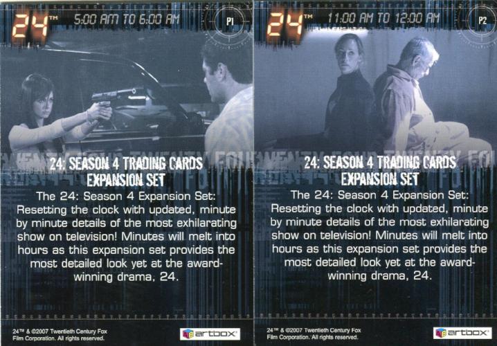 24 Twenty Four Season 4 Expansion Promo Card Set 2 Cards   - TvMovieCards.com