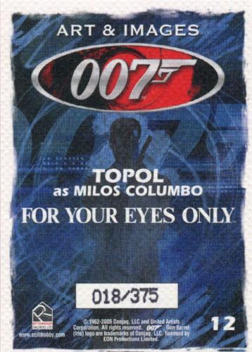 James Bond Dangerous Liaisons Art & Images of 007 Chase Card #12  018/375   - TvMovieCards.com