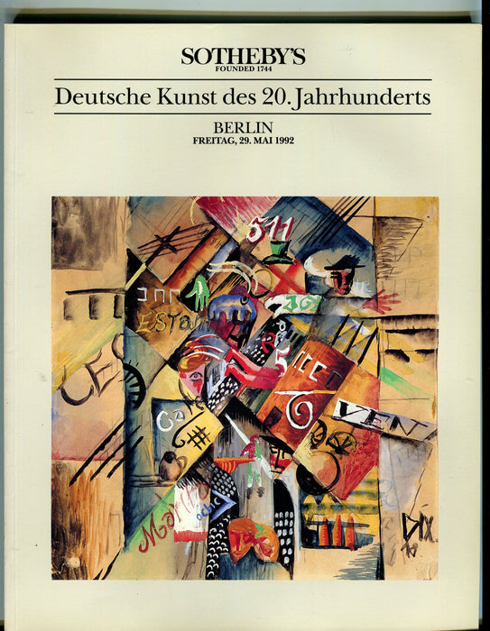 Sothebys Auction Catalog May 29 1992 Deutsche Kunst des 20 Jahrhunderts   - TvMovieCards.com