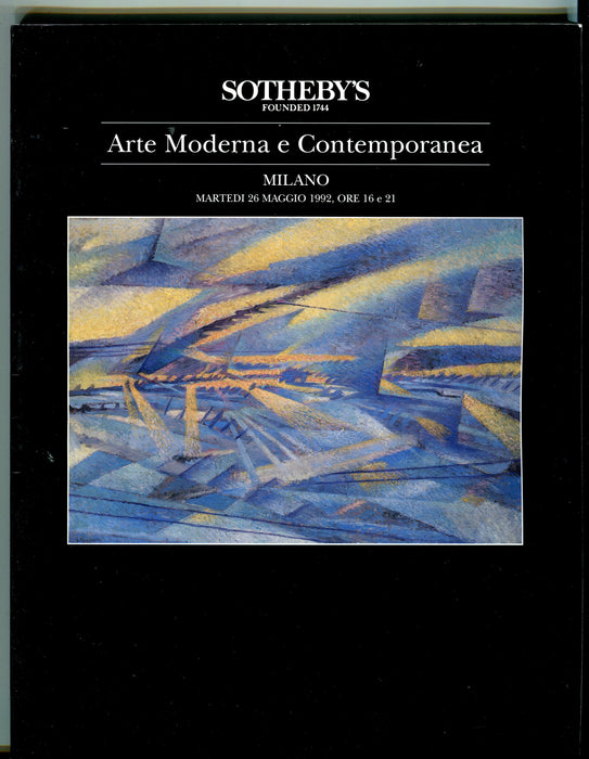 Sothebys Auction Catalog May 26 1992 Milano - Arte Moderna E Contemporanea   - TvMovieCards.com