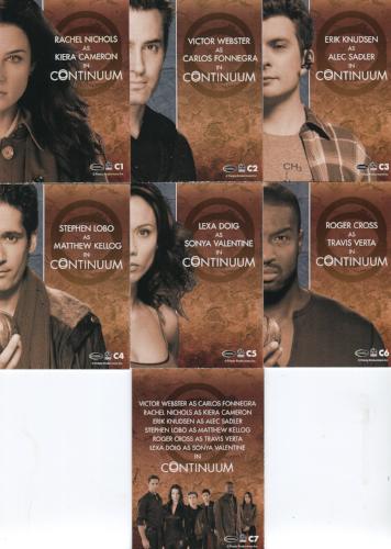 Continuum Seasons 1 & 2 Stars Chase Card Set 7 Cards C1- C7   - TvMovieCards.com