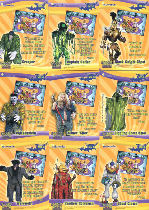Scooby Doo 2 Monsters Unleashed Foil Puzzle Chase Card Set MU-1 thru MU-9   - TvMovieCards.com