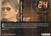 24 Twenty Four Season 5 Jeff Kober as Haas Autograph Card   - TvMovieCards.com