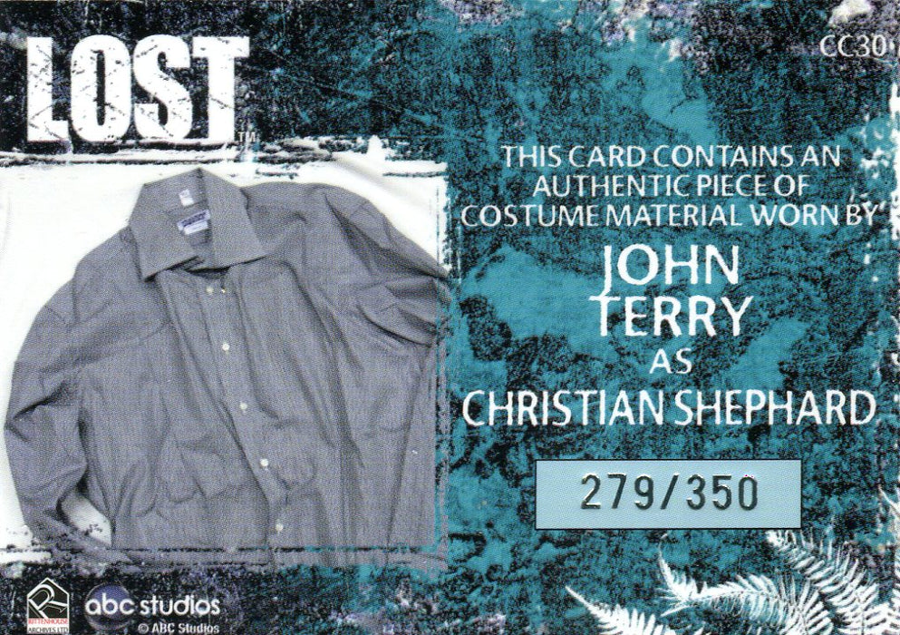Lost Relics John Terry as Christian Shephard Relic Costume Card CC30 #279/350   - TvMovieCards.com