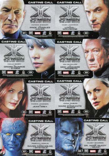 X-Men: The Last Stand Movie Casting Call Chase Card Set 16 Cards   - TvMovieCards.com