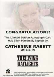 James Bond 50th Anniversary Series Two Catherine Rabett Autograph Card   - TvMovieCards.com