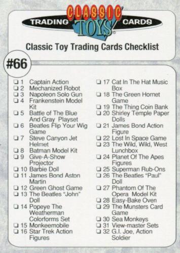 Classic Toys Card Set 66 Cards by Classic Toys Trading Cards 1993   - TvMovieCards.com