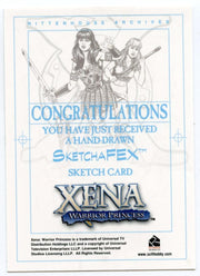 Xena Art & Images Sketch Card by Cris Bolson Gabrielle   - TvMovieCards.com