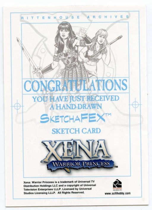 Xena Art & Images Sketch Card by Cris Bolson Gabrielle   - TvMovieCards.com
