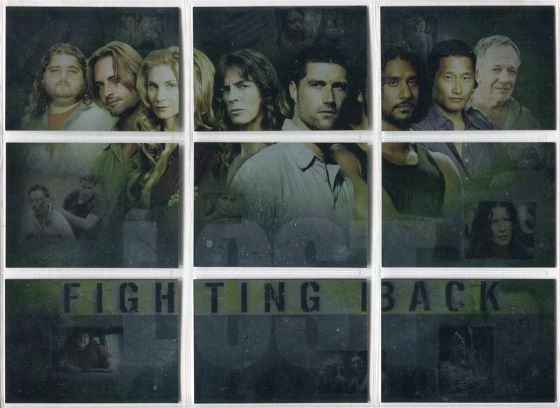 Lost Season 3 Three - "Fighting Back" Set of 9 Foil Puzzle Chase Cards #FB-1-9   - TvMovieCards.com