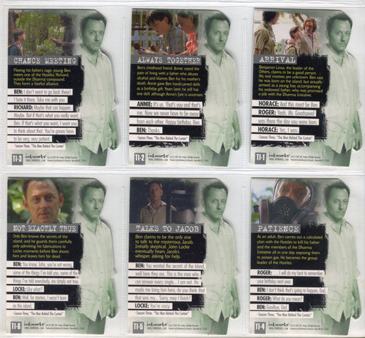 Lost Season 3 Three - "Ties to the Island" Set of 6 Die Cut Chase Cards #TI1-TI6   - TvMovieCards.com