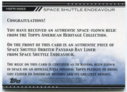 American Heritage Heroes HSFR-SSE5 Endeavour Space Shuttle Payload Liner Card   - TvMovieCards.com