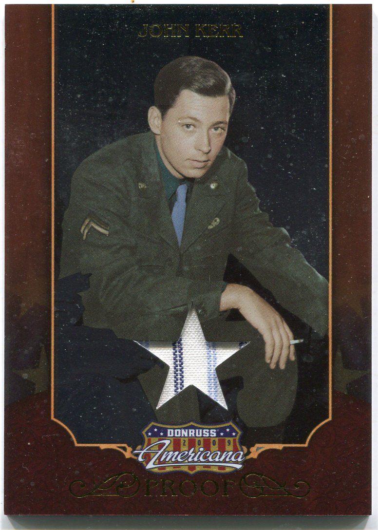 2009 Donruss Americana Gold Proof Materials John Kerr #24 Costume Card   - TvMovieCards.com
