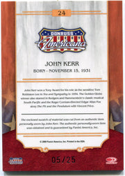 2009 Donruss Americana Gold Proof Materials John Kerr #24 Costume Card   - TvMovieCards.com