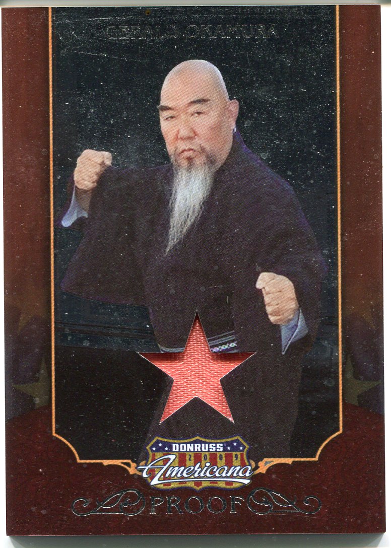 2009 Donruss Americana Silver Proof Gerald Okamura #33 Costume Card   - TvMovieCards.com