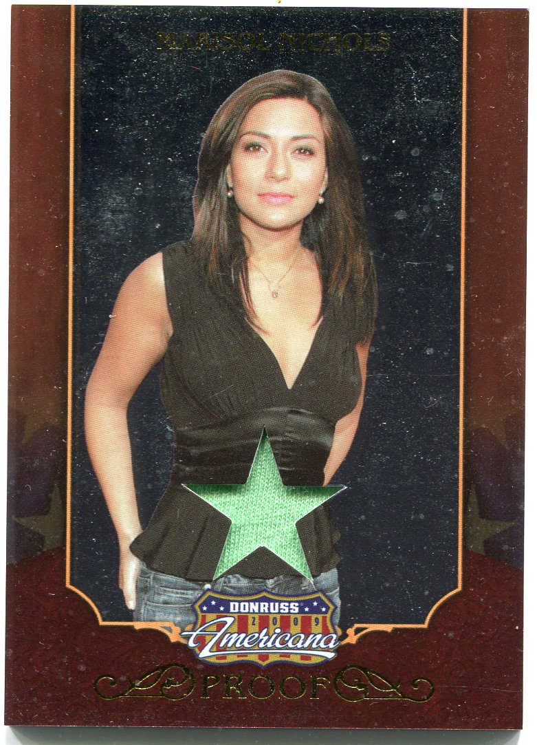 2009 Donruss Americana Gold Proof Materials Marisol Nichols #75 Costume Card   - TvMovieCards.com