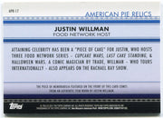 2011 American Pie Relics Justin Willman #APR-17 Costume Wardrobe Trading Card   - TvMovieCards.com