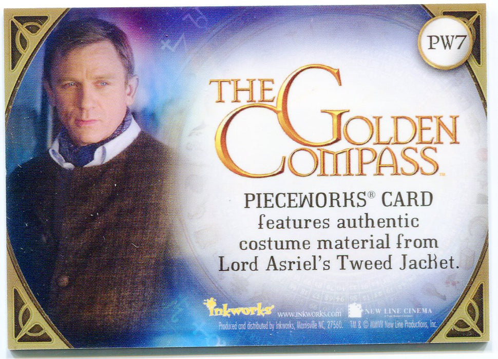 Golden Compass Lord Asriel's Tweed Jacket Piecework Card PW7 Inkworks 2007   - TvMovieCards.com