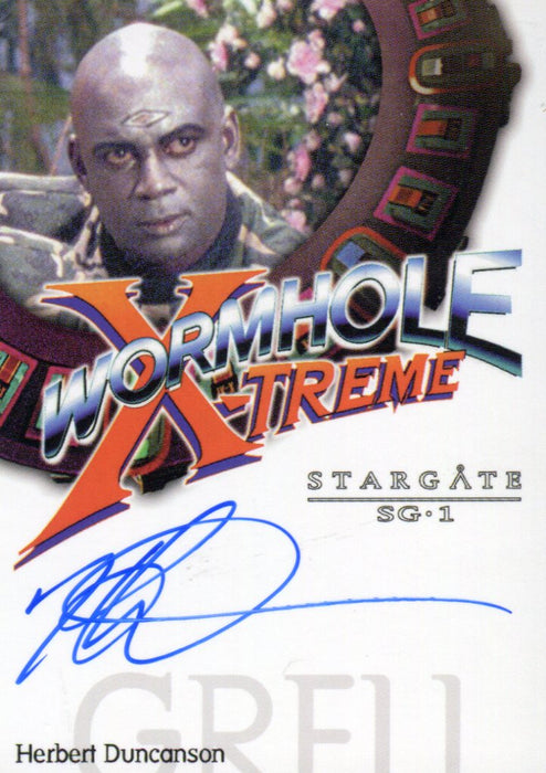 Stargate SG-1 Wormhole X-Treme Herbert Duncanson as Grell Autograph Card WXA4   - TvMovieCards.com