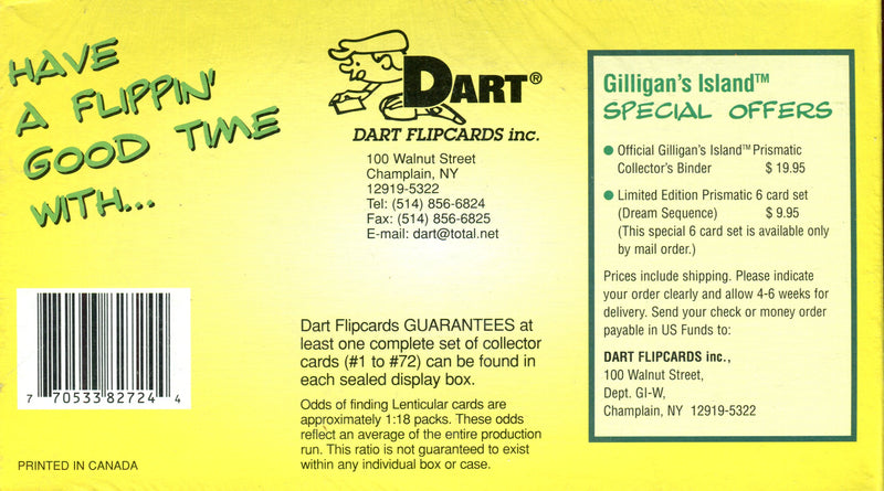 Gilligan's Island Trading Card Box 36 Packs Dart Flipcards 1998   - TvMovieCards.com