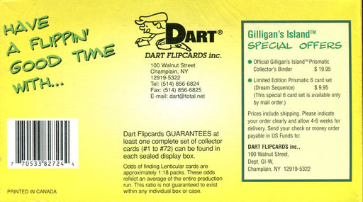 Gilligan's Island Trading Card Box 36 Packs Dart Flipcards 1998   - TvMovieCards.com