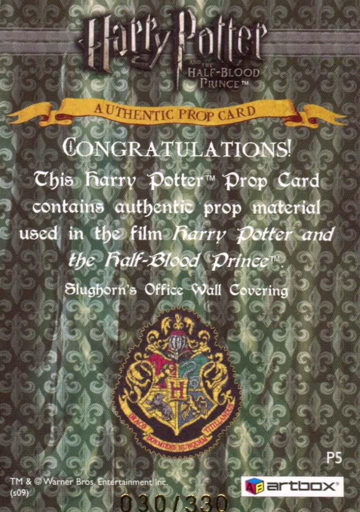 Harry Potter Half Blood Prince Office Wall Covering Prop Card HP P5 #030/330   - TvMovieCards.com
