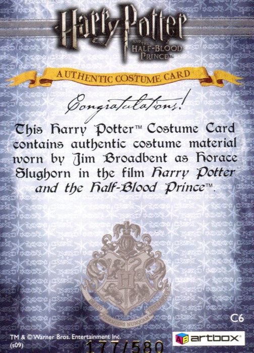 Harry Potter Half Blood Prince Horace Slughorn Costume Card HP C6 #177/580   - TvMovieCards.com