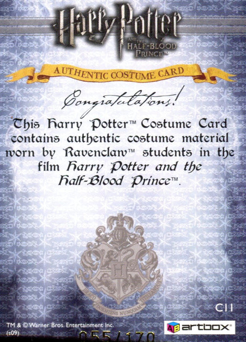 Harry Potter Half Blood Prince Ravenclaw Students Costume Card HP C11 #055/170   - TvMovieCards.com
