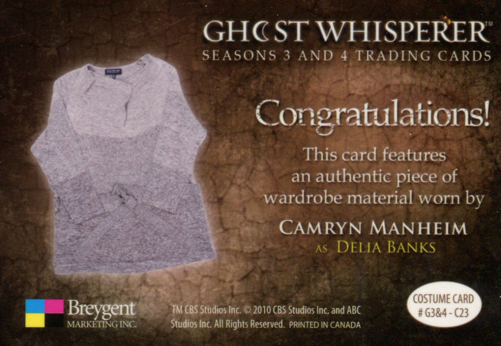 Ghost Whisperer Seasons 3 & 4 Camryn Manheim as Delia Banks Costume Card C23   - TvMovieCards.com