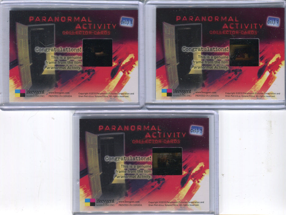 Paranormal Activity Movie Film Cell Chase Card Set 3 Cards   - TvMovieCards.com