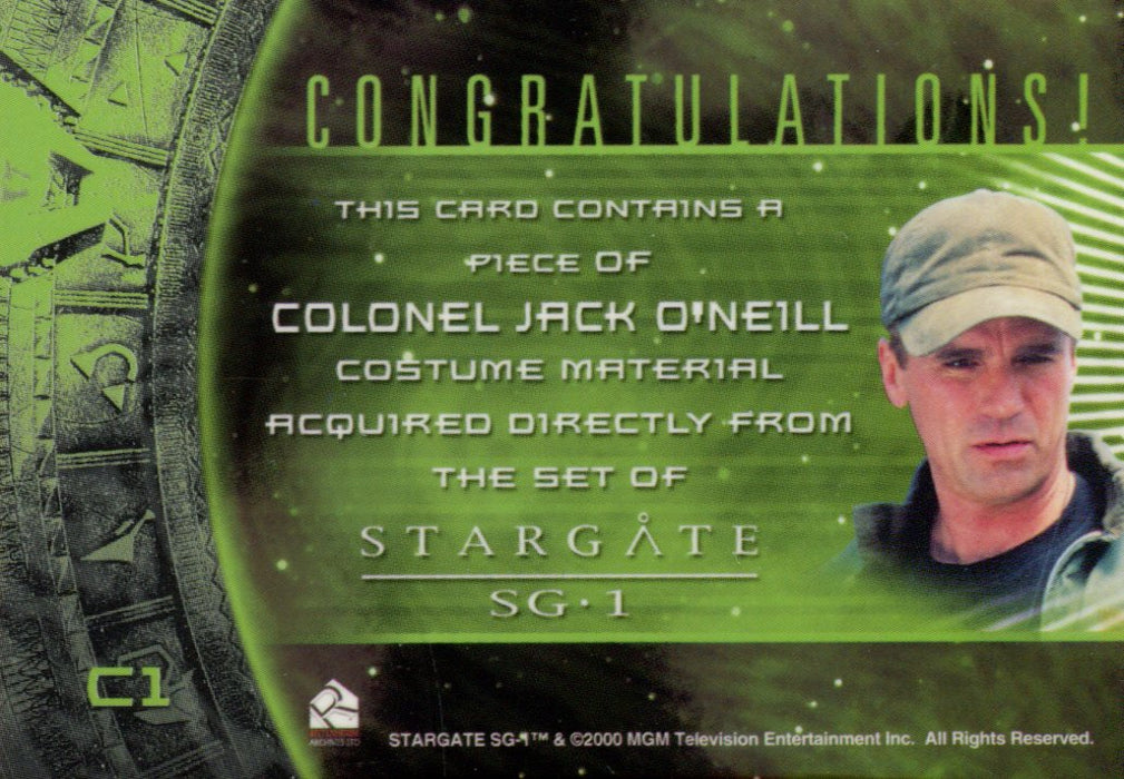 Stargate SG-1 Premiere Edition Colonel Jack O'Neill Costume Card C1   - TvMovieCards.com
