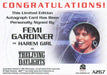 James Bond Archives Final Edition 2017 Femi Gardiner Autograph Card A267   - TvMovieCards.com