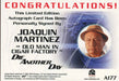 James Bond 50th Anniversary Series One Joaquin Martinez Autograph Card A177   - TvMovieCards.com