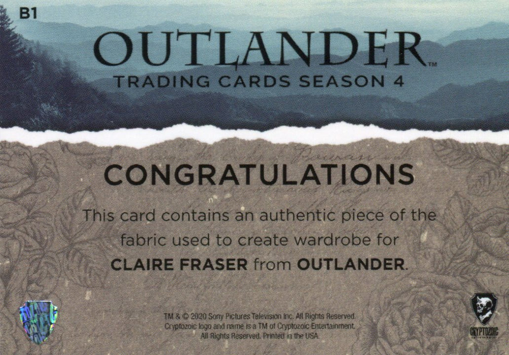Outlander Season 4 Collector Card Album with Claire Fraser Costume Card B1   - TvMovieCards.com