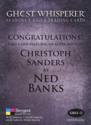 Ghost Whisperer Seasons 3 & 4 Christopher Sanders as Ned Banks Autograph Card   - TvMovieCards.com
