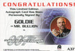 James Bond Dangerous Liaisons Goldie Autograph Card A37   - TvMovieCards.com
