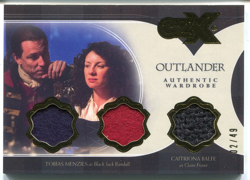Outlander CZX Triple Wardrobe Costume Card TW5 Caitriona Balfe & Tobias Menzies   - TvMovieCards.com