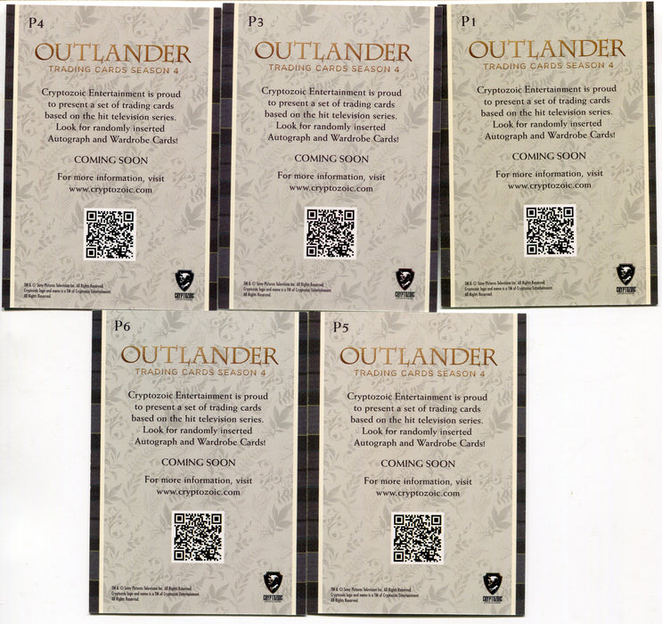 2020 Outlander Season 4 Lot of (5) Promo Trading Card P1 P3 P4 P5 P6   - TvMovieCards.com
