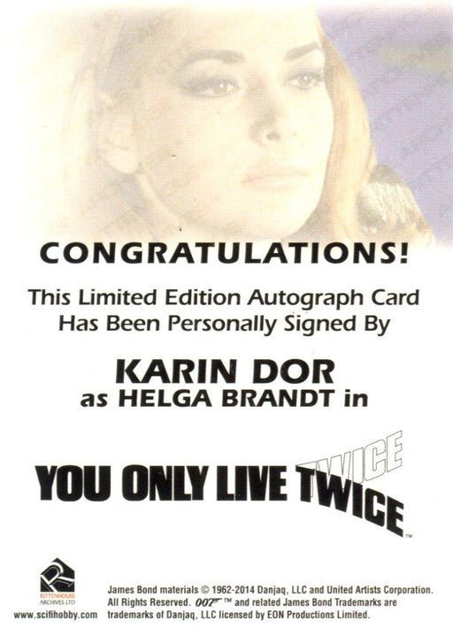 James Bond Archives Spectre Edition 2016 Karin Dor Autograph Card   - TvMovieCards.com