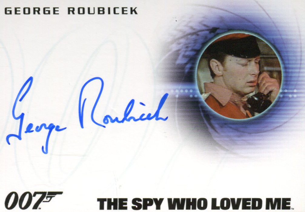 James Bond Archives Spectre George Roubicek Autograph Card A298   - TvMovieCards.com