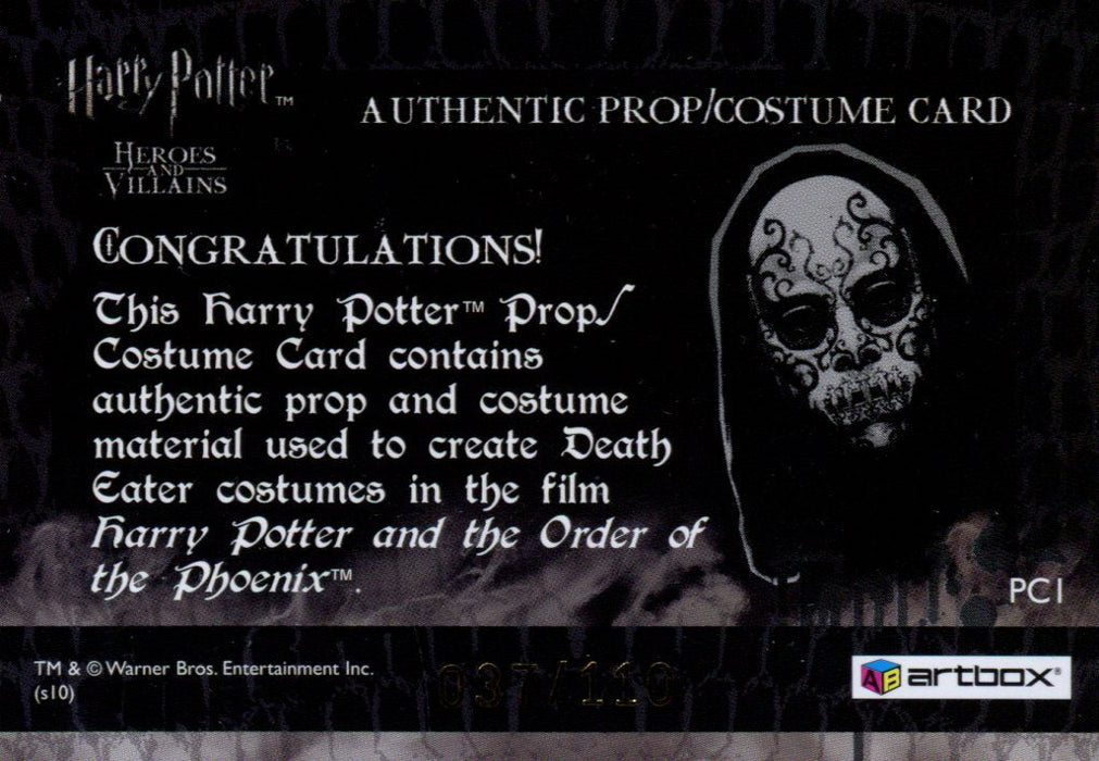 Harry Potter Heroes & Villains Double Prop Costume Card PC1 HP #037/110   - TvMovieCards.com