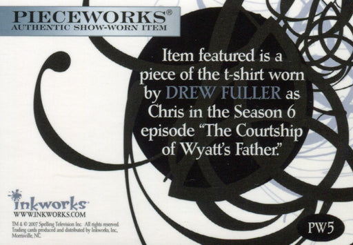 Charmed Forever Drew Fuller as Chris Pieceworks Costume Card PW5 (Gray)   - TvMovieCards.com