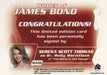 James Bond The Quotable James Bond Serena Scott Thomas Autograph Card WA18   - TvMovieCards.com
