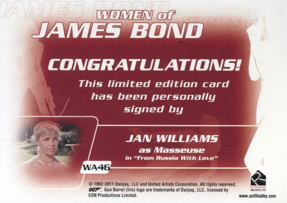 James Bond Archives 2014 Edition Jan Williams Autograph Card WA46   - TvMovieCards.com