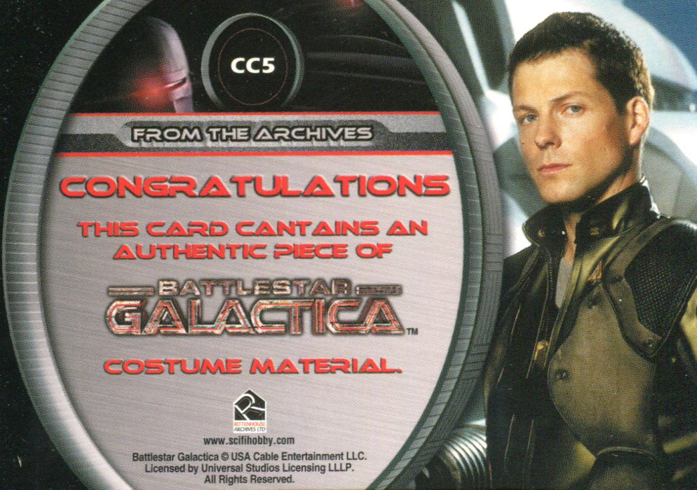Battlestar Galactica Premiere Edition Cpt. Lee Apollo Adama Costume Card CC5   - TvMovieCards.com