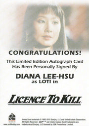 James Bond Archives Final Edition 2017 Diana Lee Hsu Autograph Card   - TvMovieCards.com