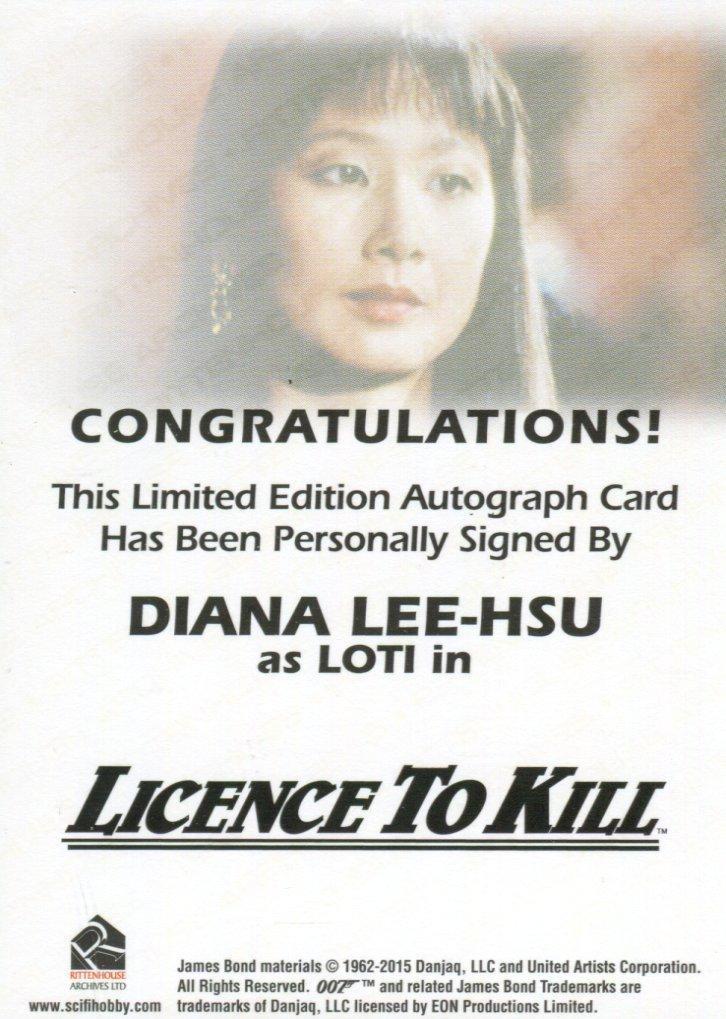 James Bond Archives Final Edition 2017 Diana Lee Hsu Autograph Card   - TvMovieCards.com
