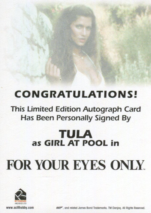 James Bond Archives Final Edition 2017 Tula Autograph Card   - TvMovieCards.com