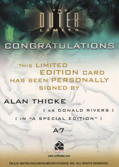 Outer Limits Sex, Cyborgs & Science Fiction Alan Thicke Autograph Card A7   - TvMovieCards.com