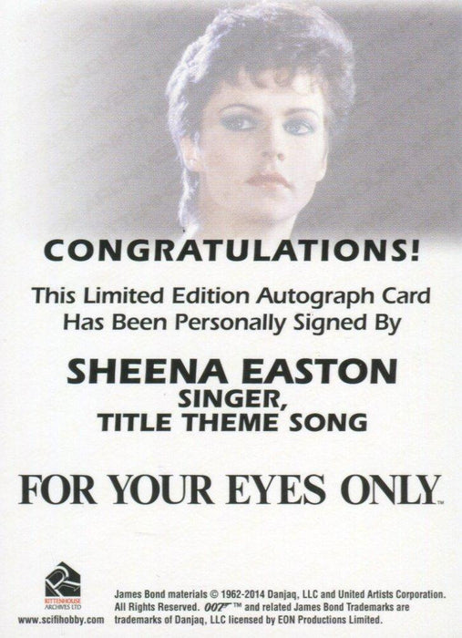 James Bond Archives Spectre Sheena Easton Autograph Card   - TvMovieCards.com